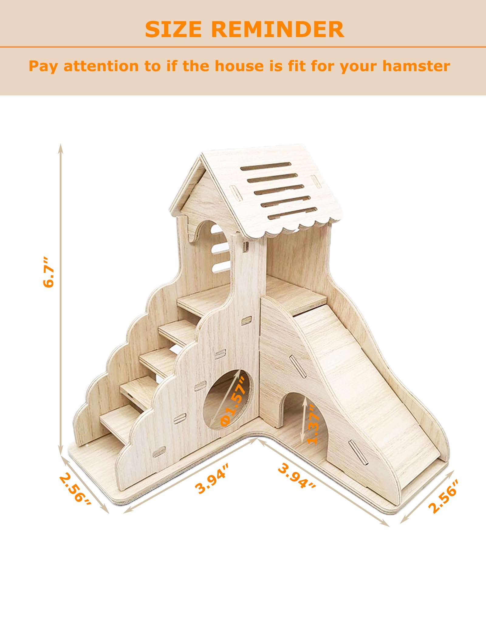Sirvarni hamster-hideout-climbing-ladder image highlights a fun climb for active pets.
