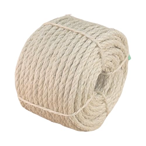 Sisalana rope cat perch assembly shows sturdy scratching setup.