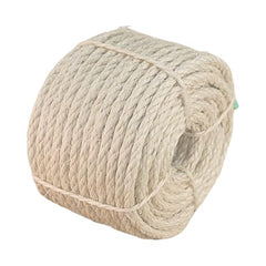 Sisalana rope cat perch assembly shows sturdy scratching setup.