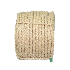 SISALANA rope closeup fiber shows rough texture for cat furniture and scratch posts.