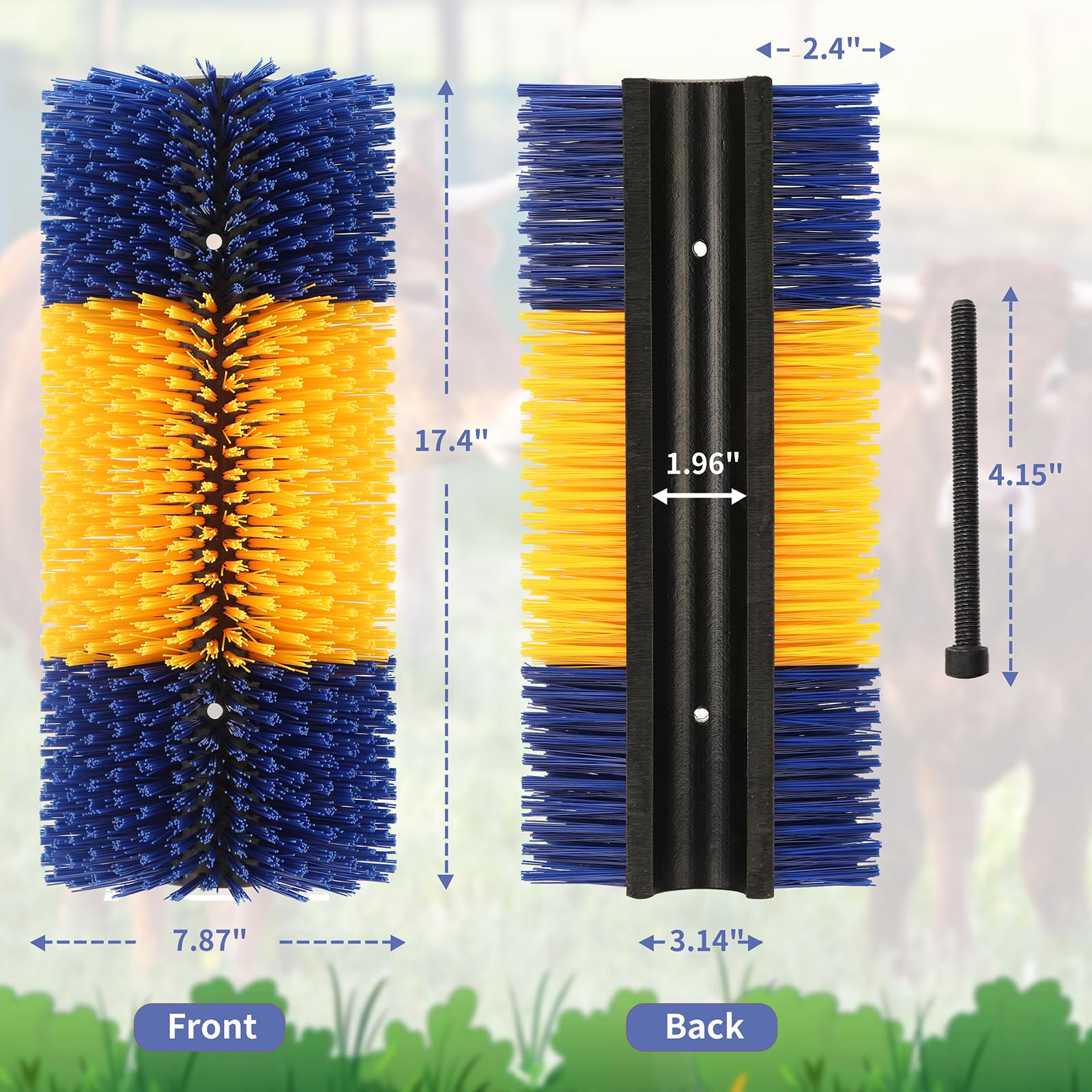 SISIPAI LIFE fence-post mount scratch brush ready for barn use