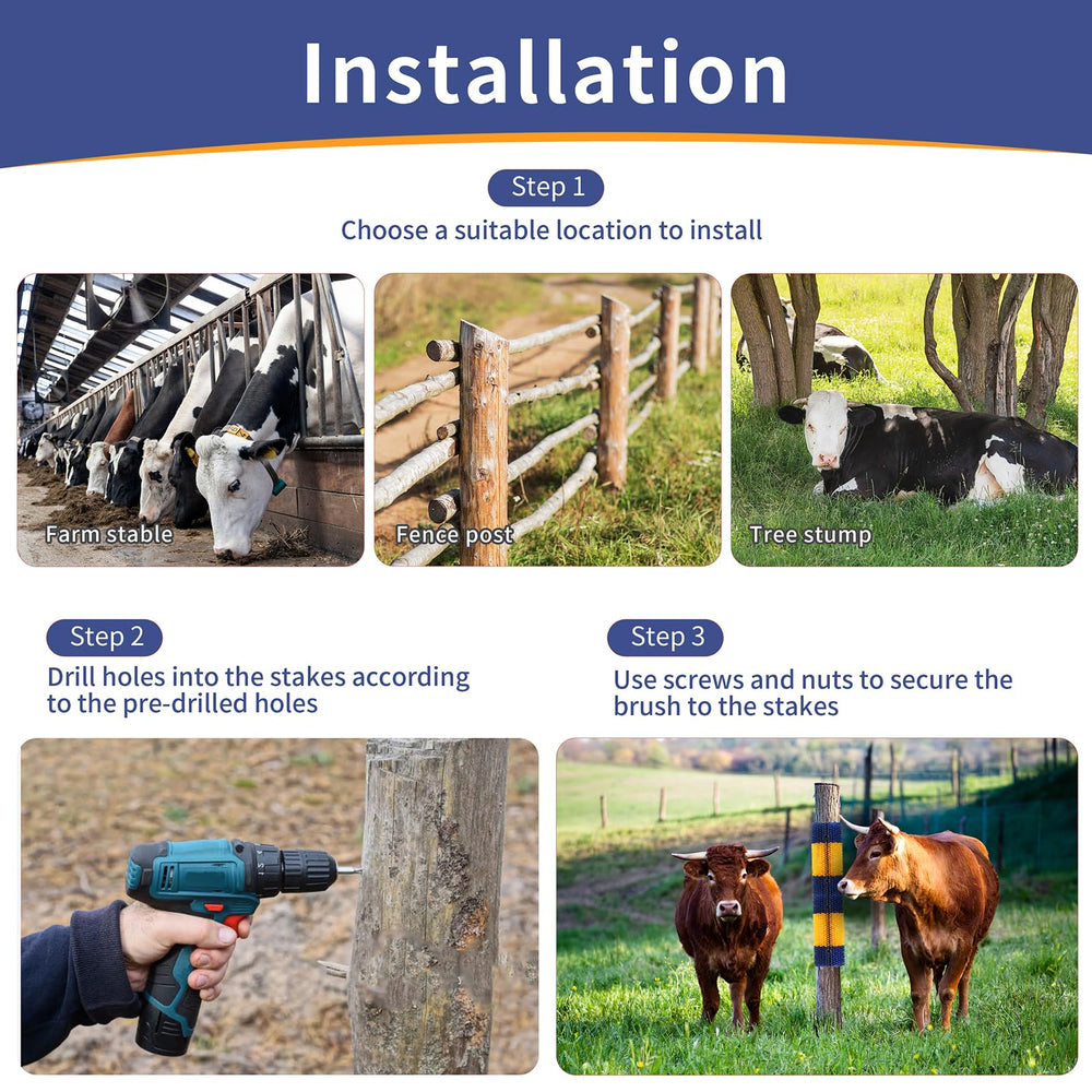 SISIPAI LIFE multi-species scratch brush supports grooming for cattle, sheep, and pigs