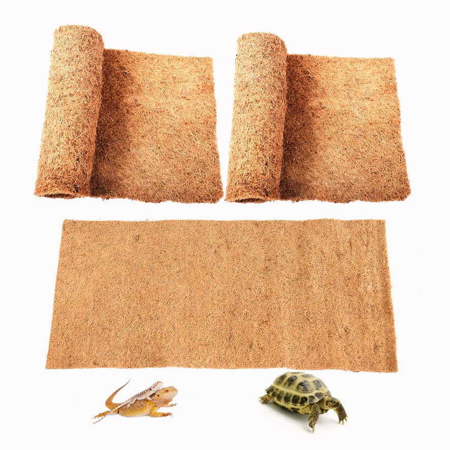 SISIPAI LIFE reptile carpet 36x18 natural coconut fiber as cozy terrarium base