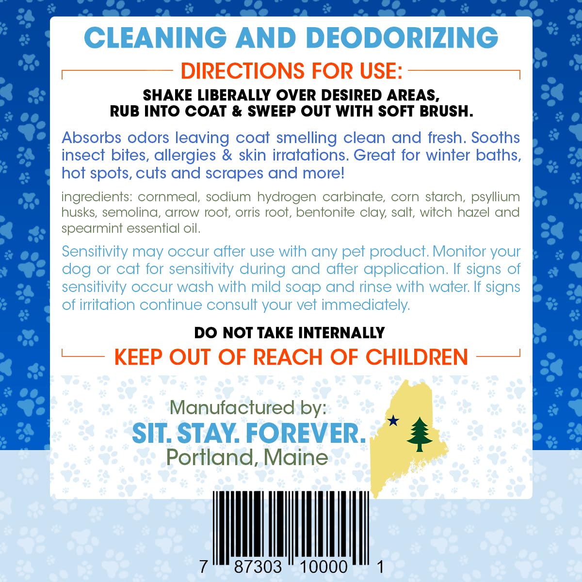 Sit. Stay. Forever. cat application for quick between-bath refreshes.