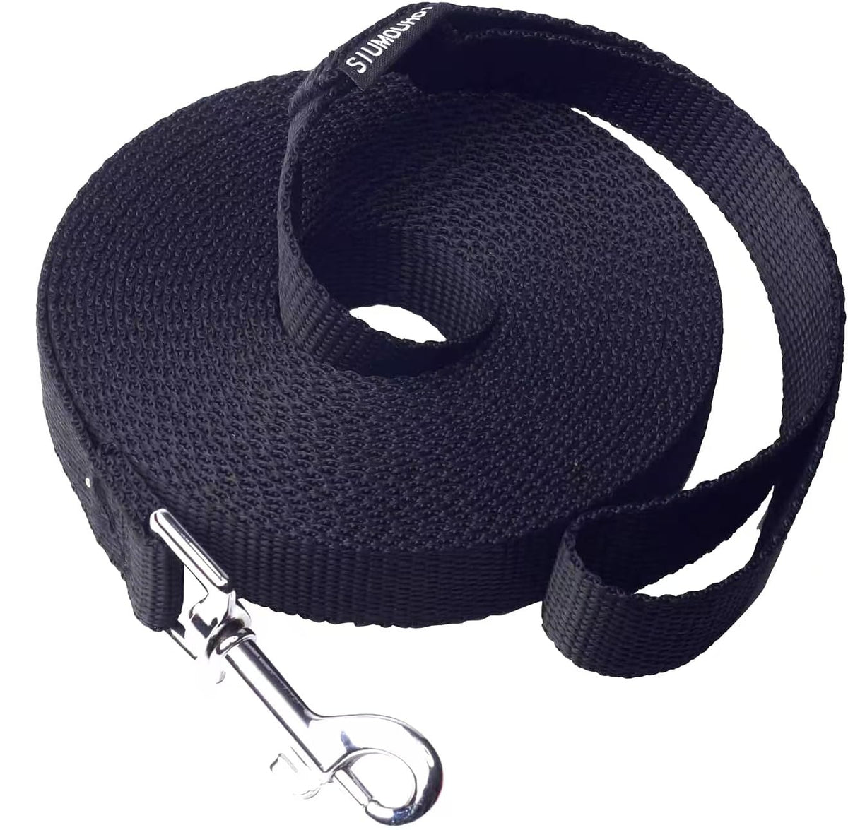 Siumouhoi 15ft black dog leash for reliable recall training.