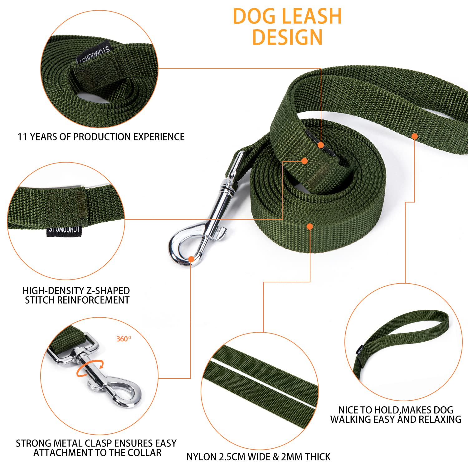 Siumouhoi 360 swivel snap hook reduces leash tangling during walks