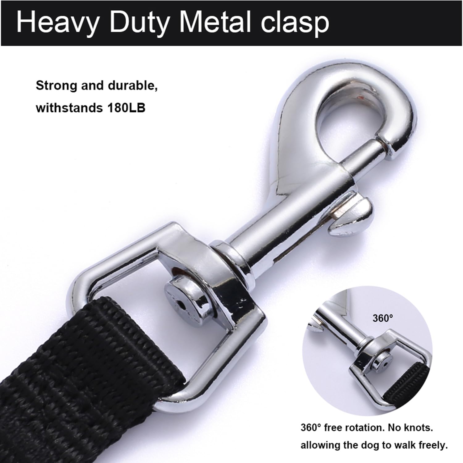 Siumouhoi 6ft puppy leash 360-rotation metal hook prevents tangles.