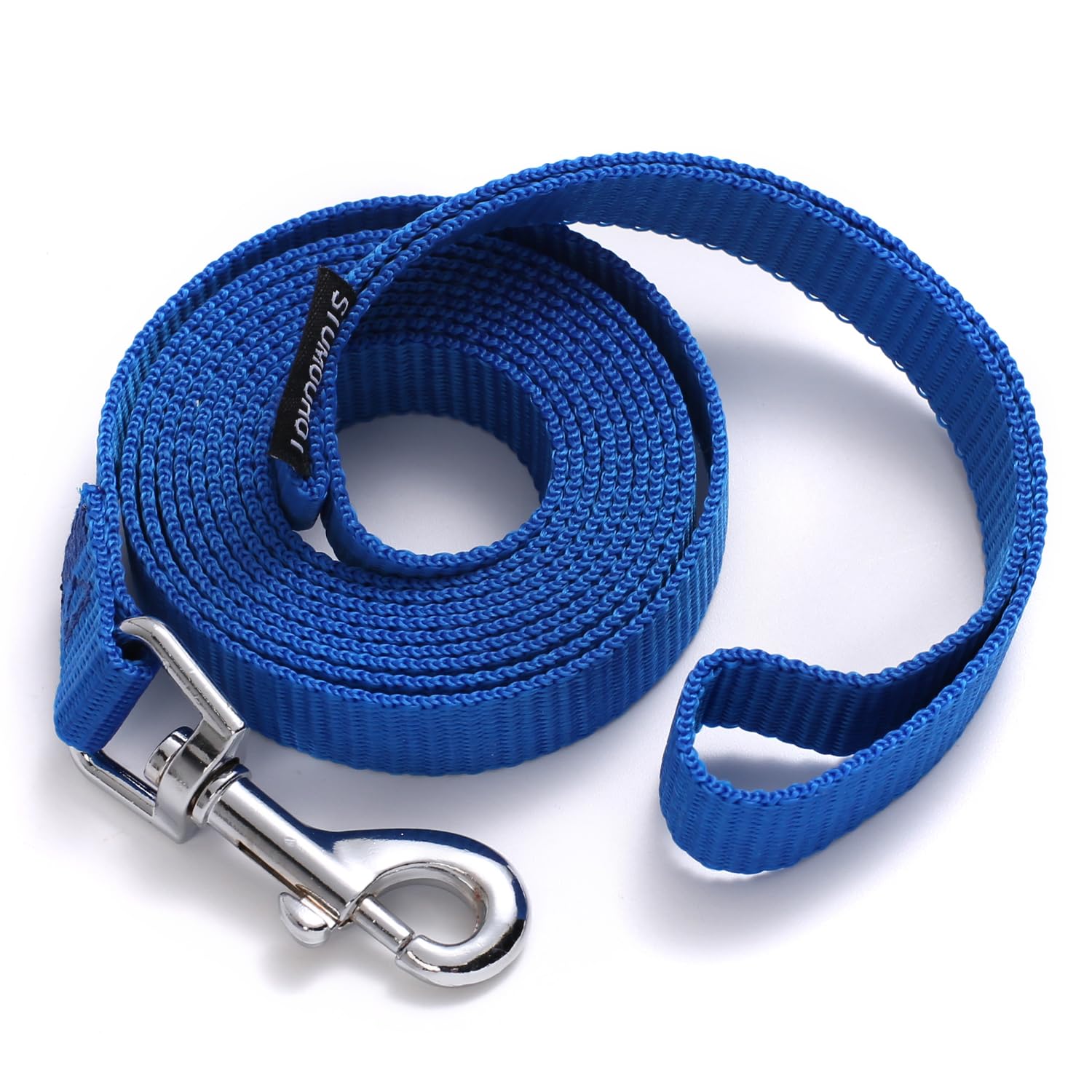 Siumouhoi puppy leash 6ft blue full view for balanced control and freedom.