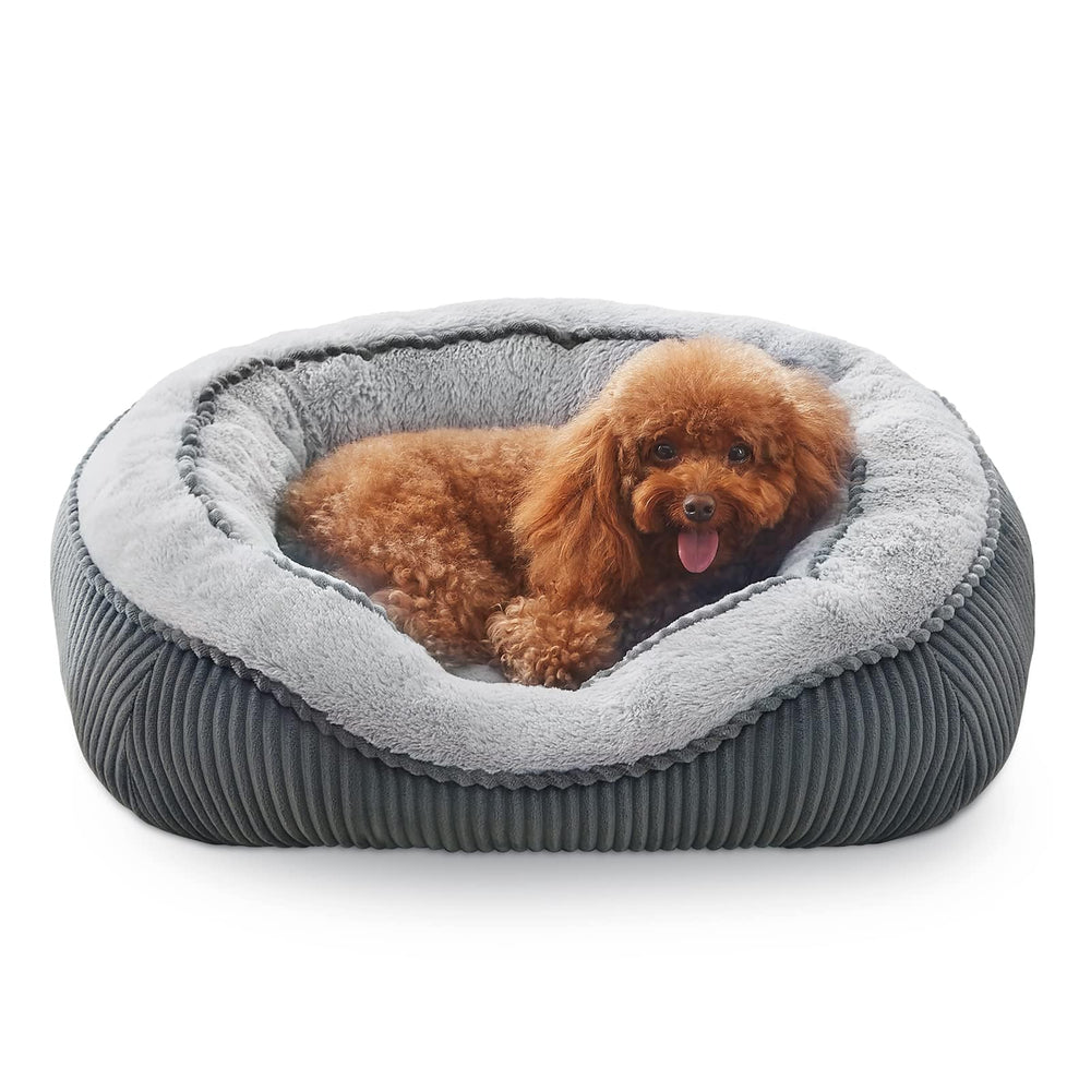 SIWA MARY dog bed gray flannel exterior for cozy rests and style