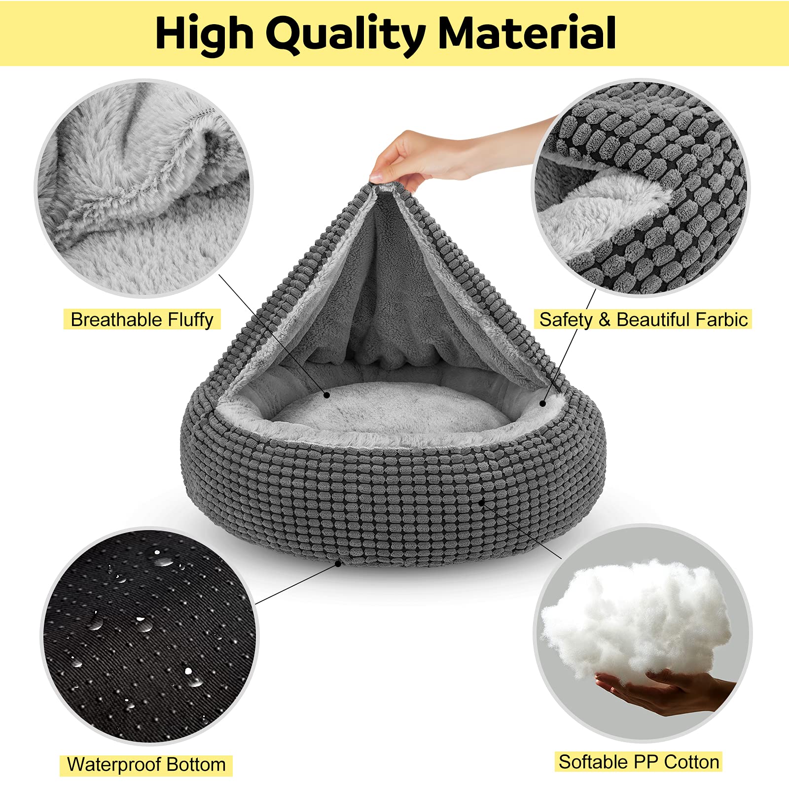 SIWA MARY ultra-soft plush interior supports cozy resting