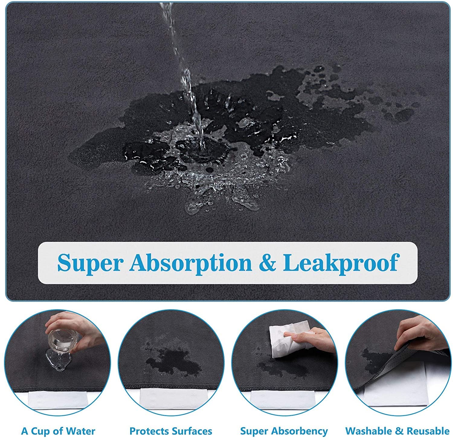 SIWA MARY non-slip bottom keeps pad stable on slick floors during use.