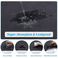 SIWA MARY pee pad features non-slip bottom to stay in place on any floor.