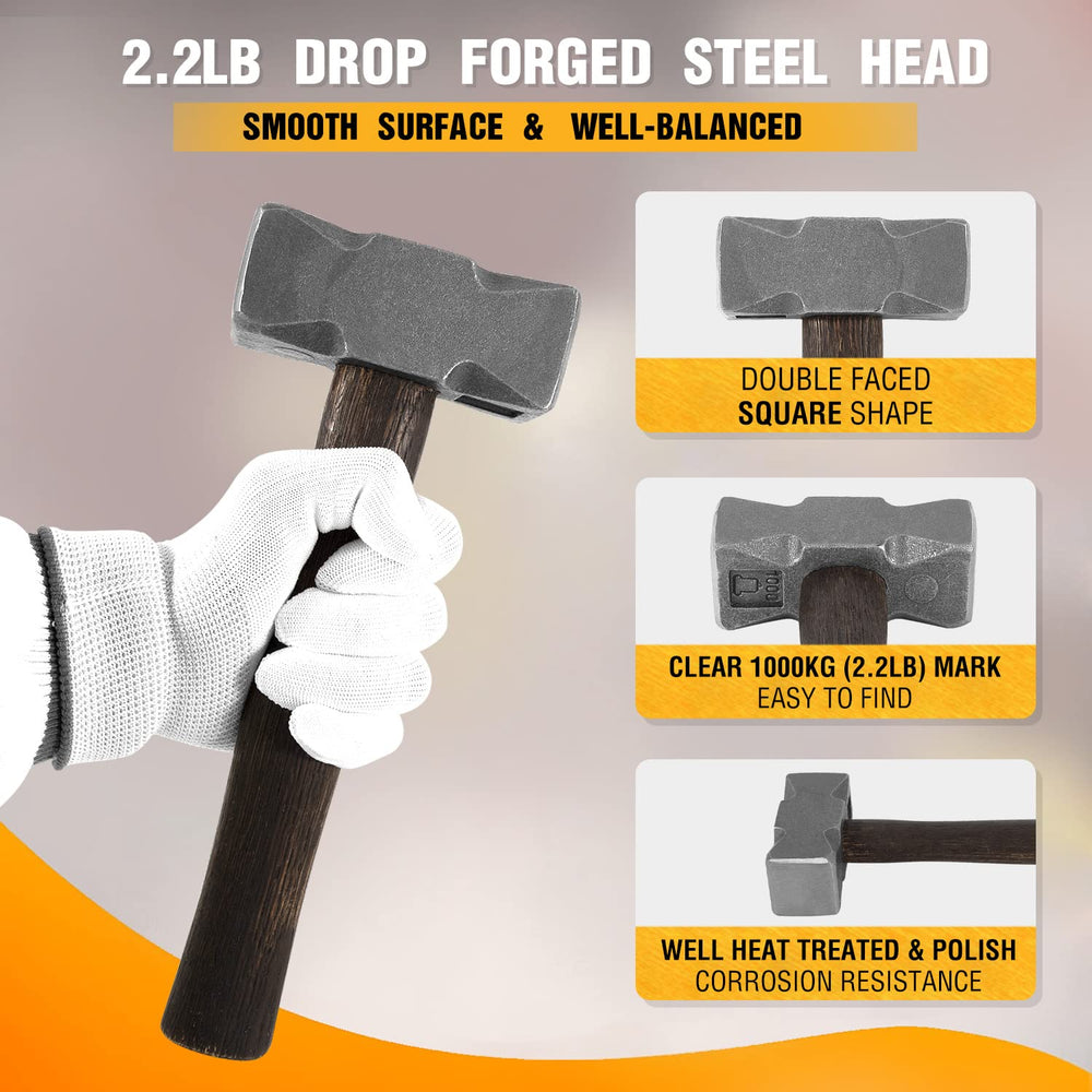 Sixcow square head forging with 1.5-inch faces for precise shaping
