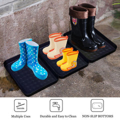 Conjunto de tres bandejas SIYIPURR para botas, ideal para organización de la entrada.
