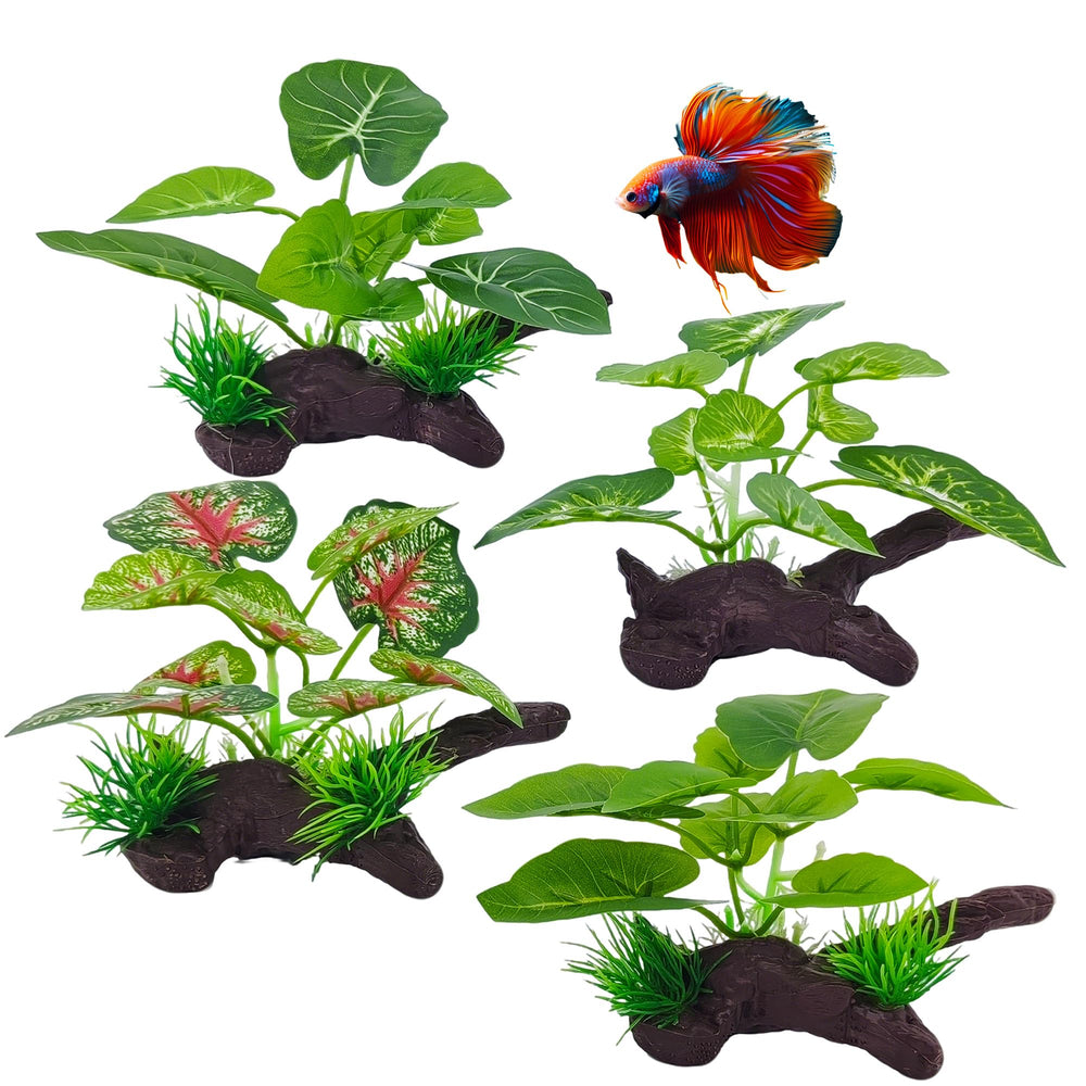 SIYIPURR silk aquarium plants with green leaves add lifelike movement to your fish tank.