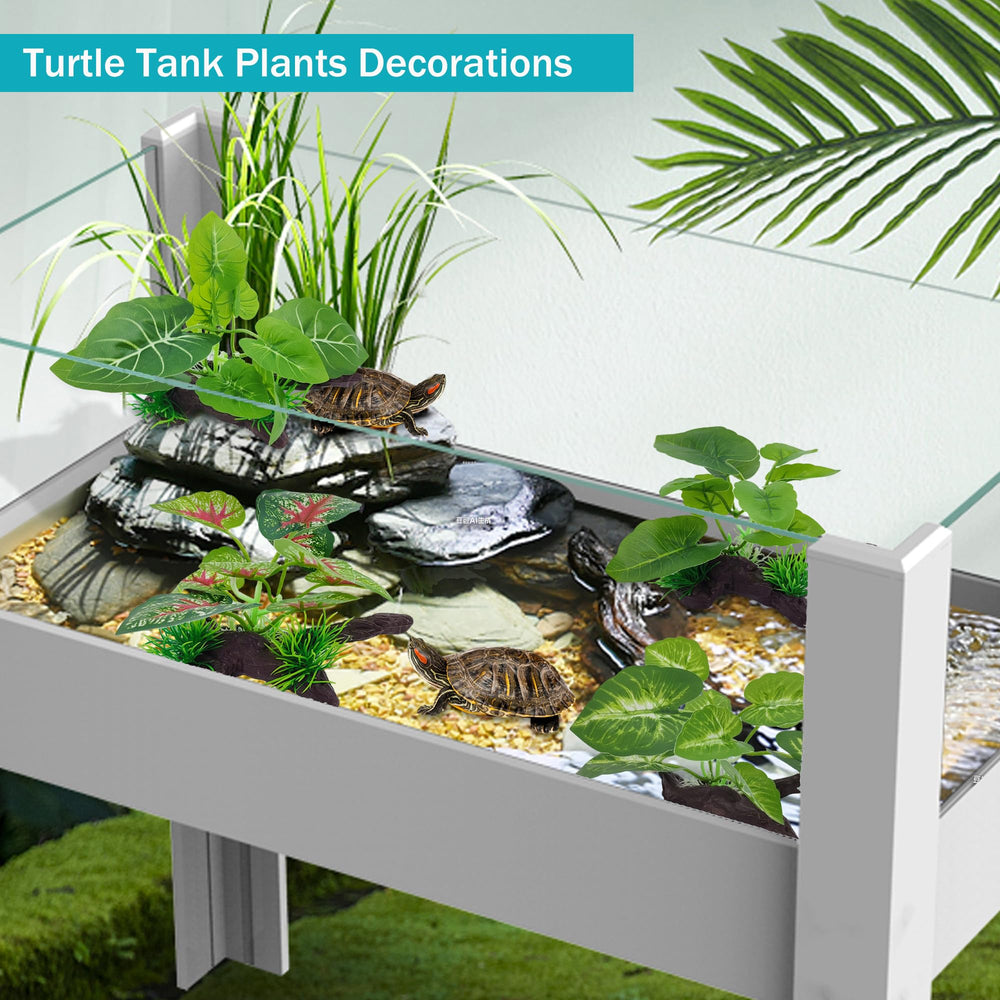 SIYIPURR silk plants suitable for reptile terrariums providing realistic greenery.