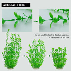 SIYIPURR lifelike tall plant sways with water flow, creating natural ambience.