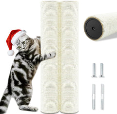 SIYIPURR cat scratch post replacement pole assembly showing natural sisal texture for durability