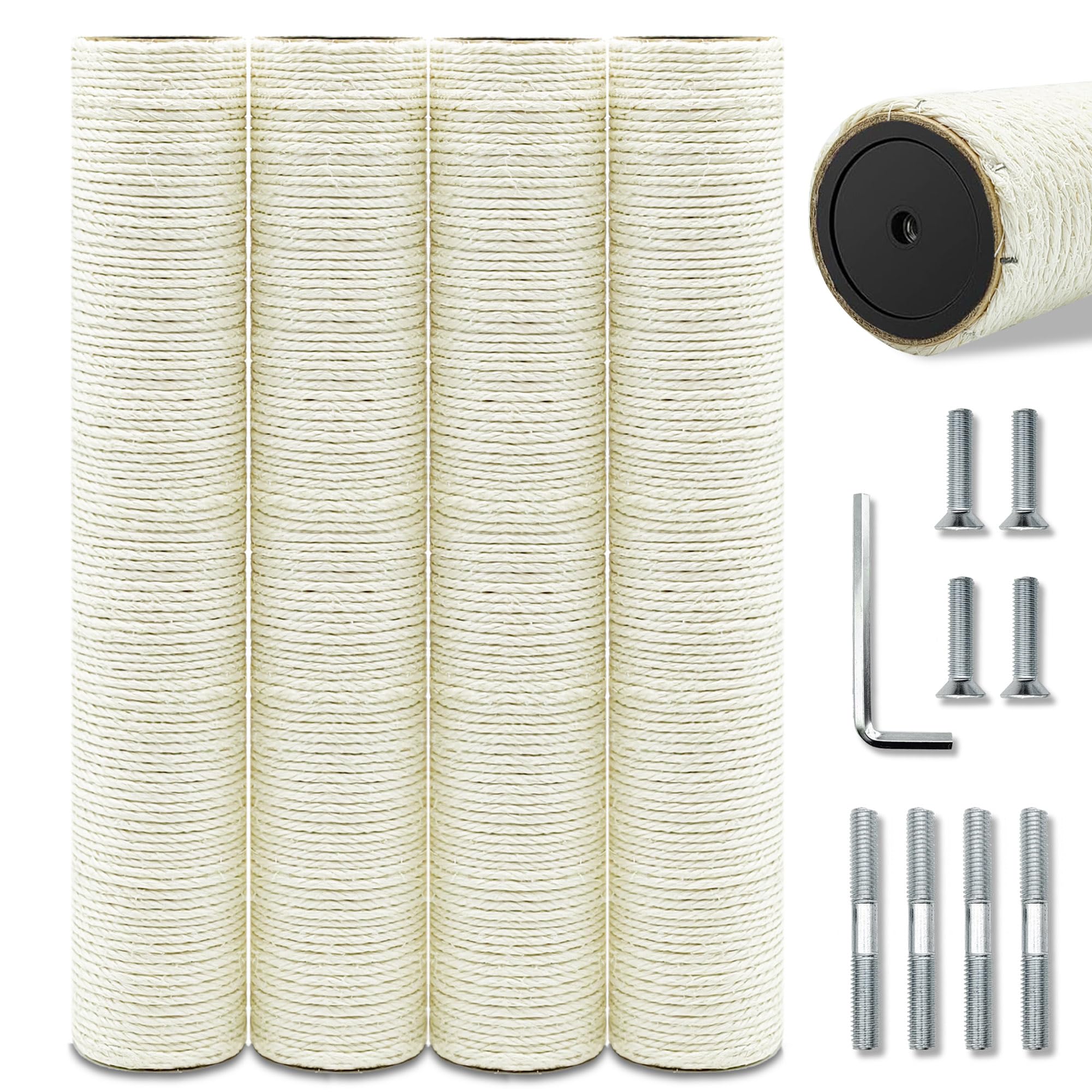 SIYIPURR replacement post 15.7in with natural sisal for durable scratching.