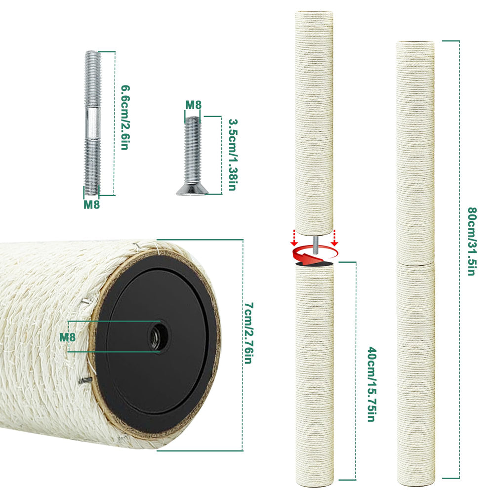 SIYIPURR replacement post with M8 screws for easy, secure repairs.