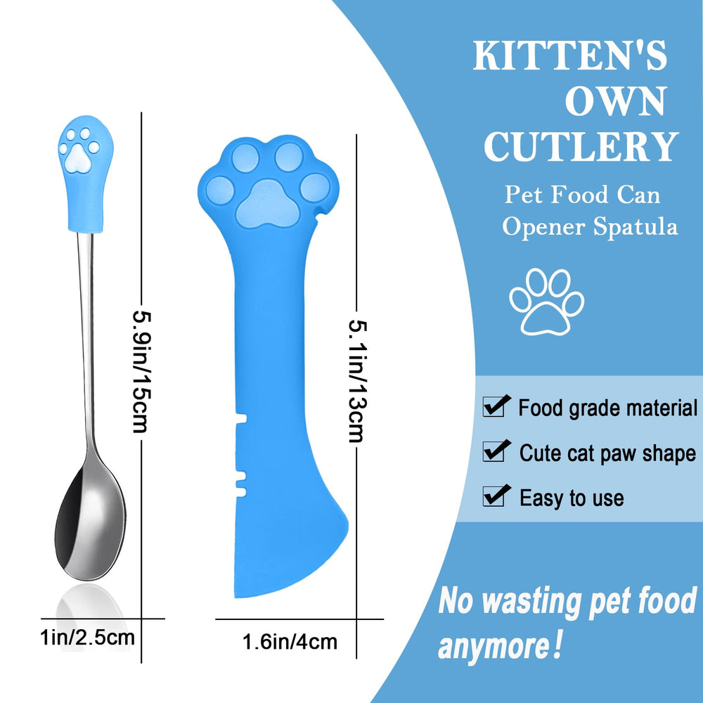 SJANE cat and dog food covers blue fit multiple can sizes.