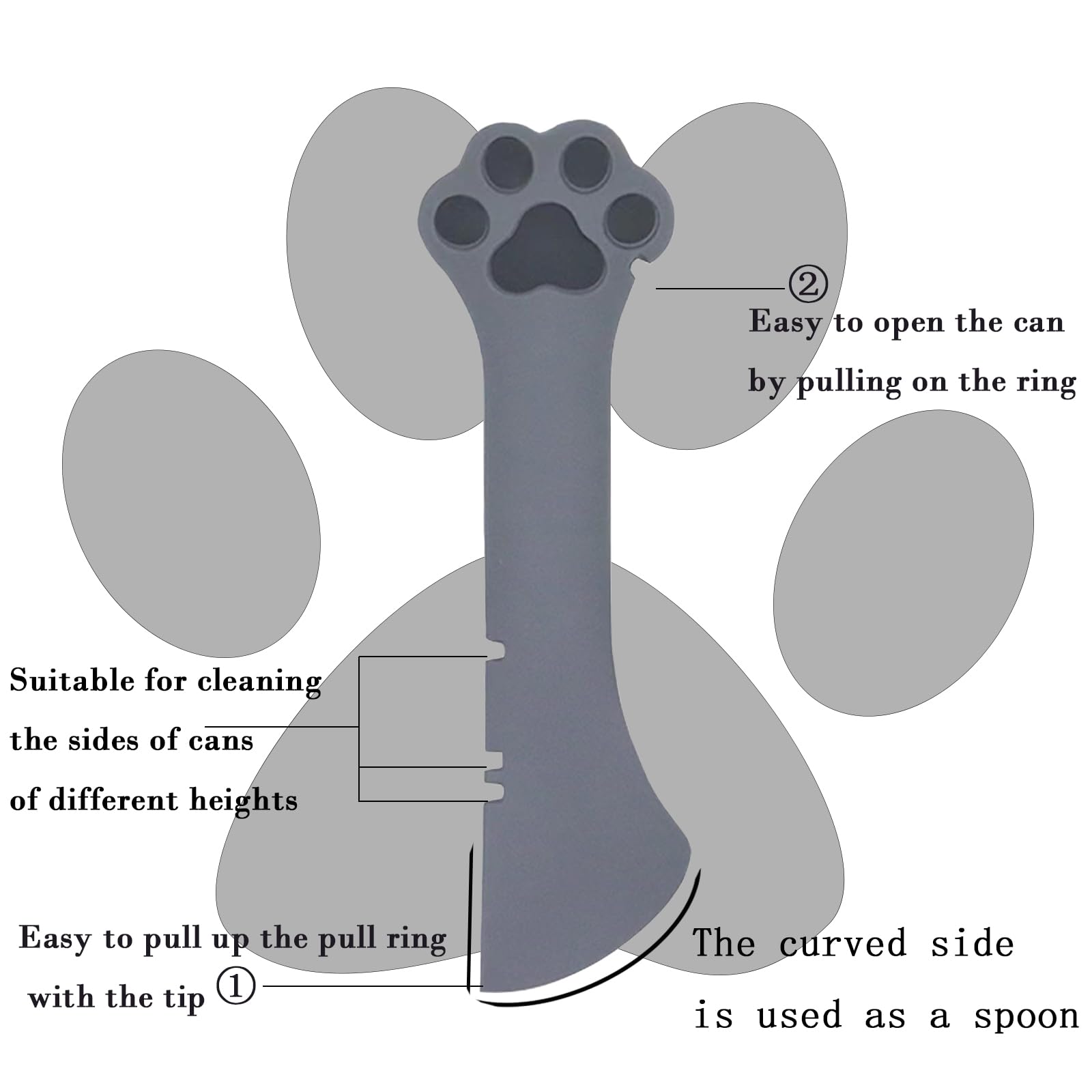 SJANE multi-function can opener grey helps open cans easily without nail strain.
