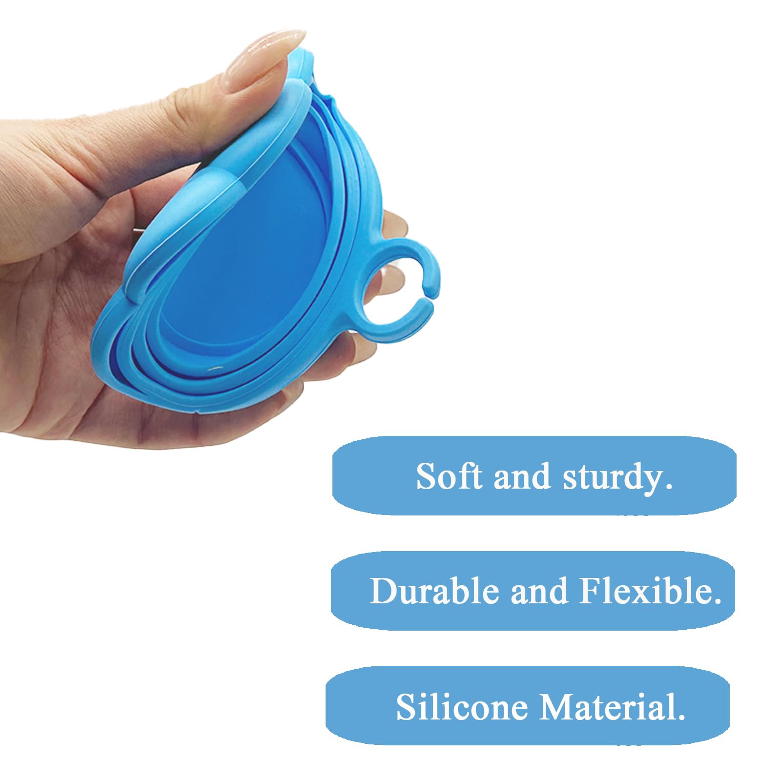 SJANE silicone lids blue heat-resistant and dishwasher-safe for quick cleanup.