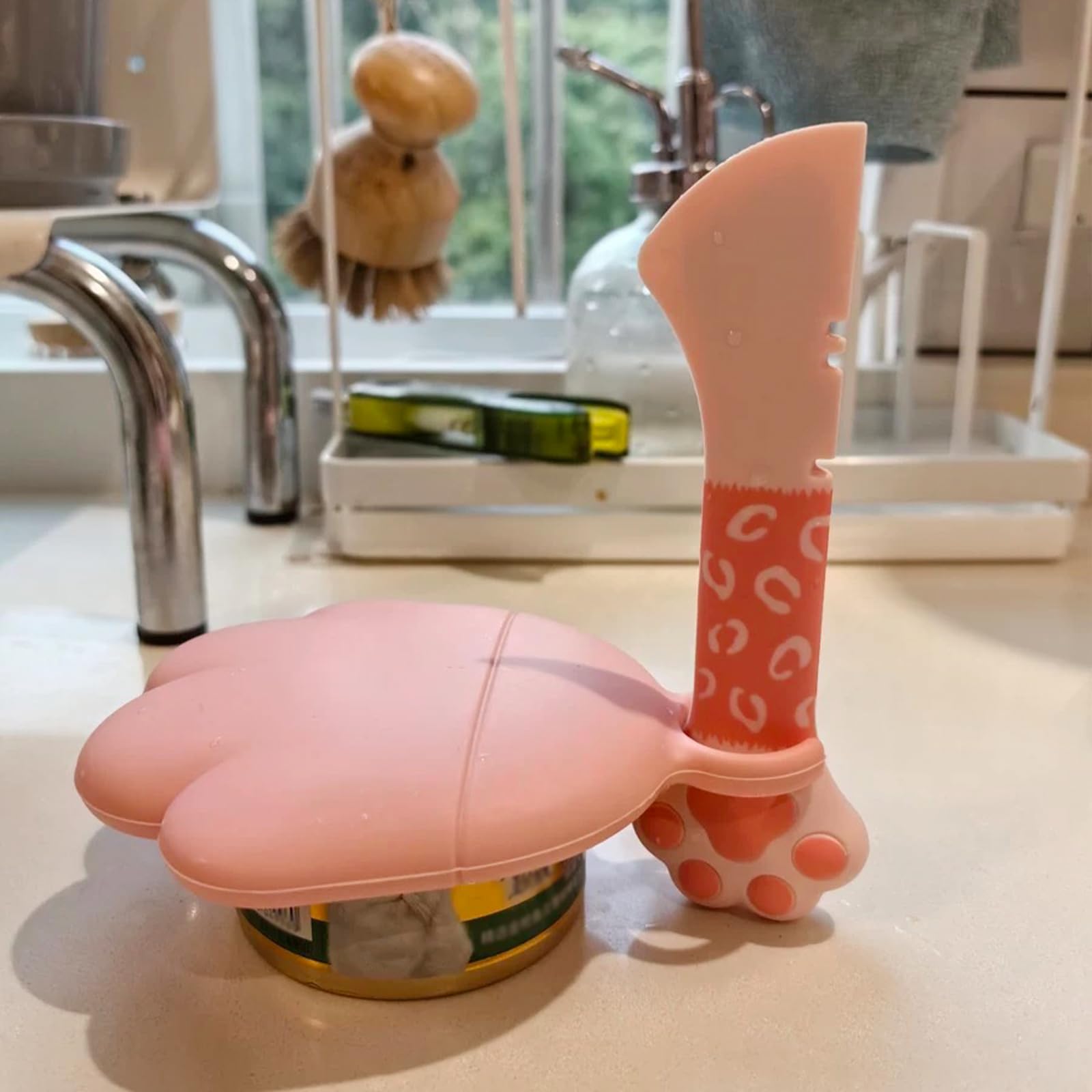 SJANE stainless-steel spoon with long handle makes scooping from deep jars easy.