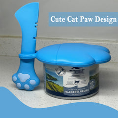 SJANE universal can lids blue stack demonstrates airtight seal for leftovers.