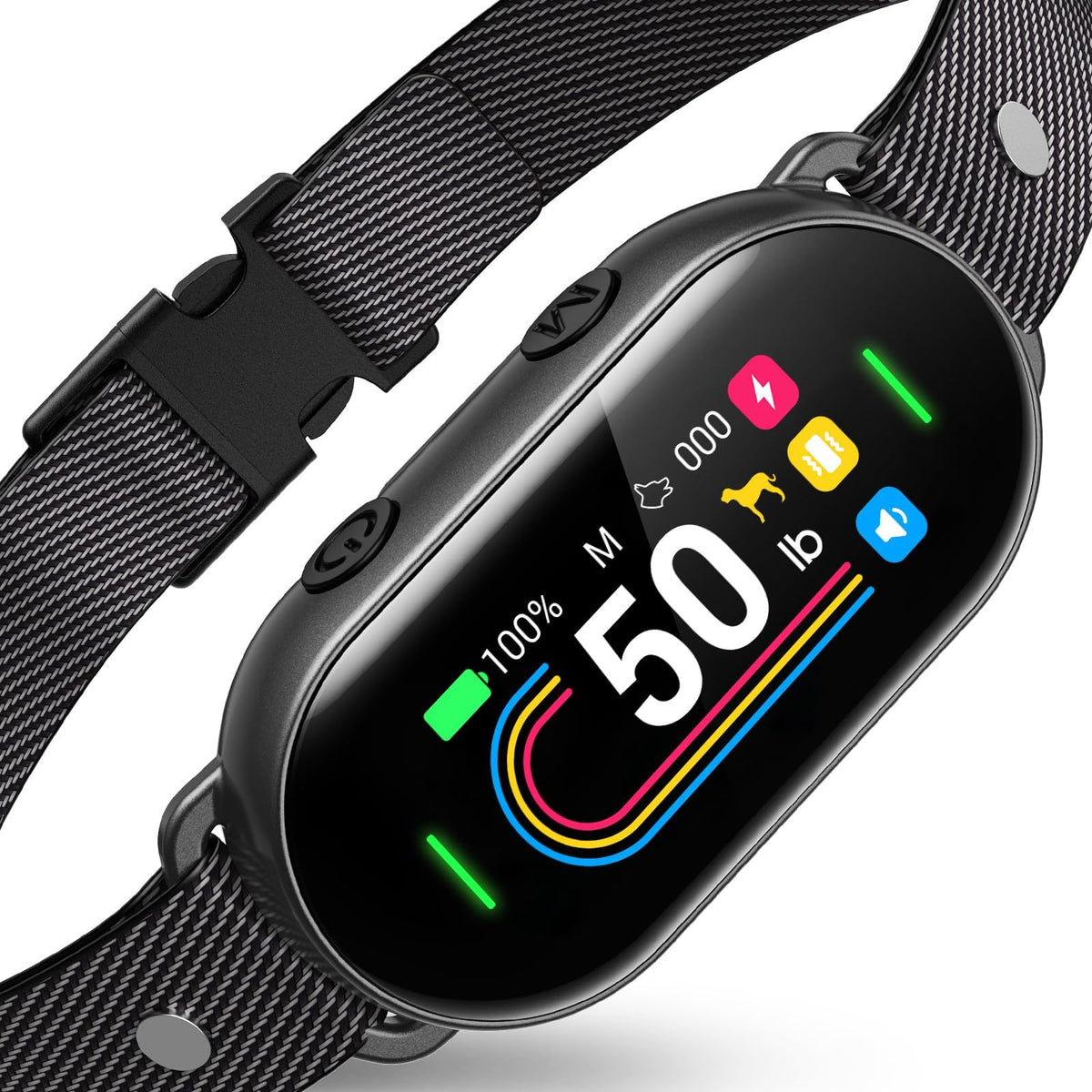 SKBAK smart bark collar front view showing compact design for all dog sizes