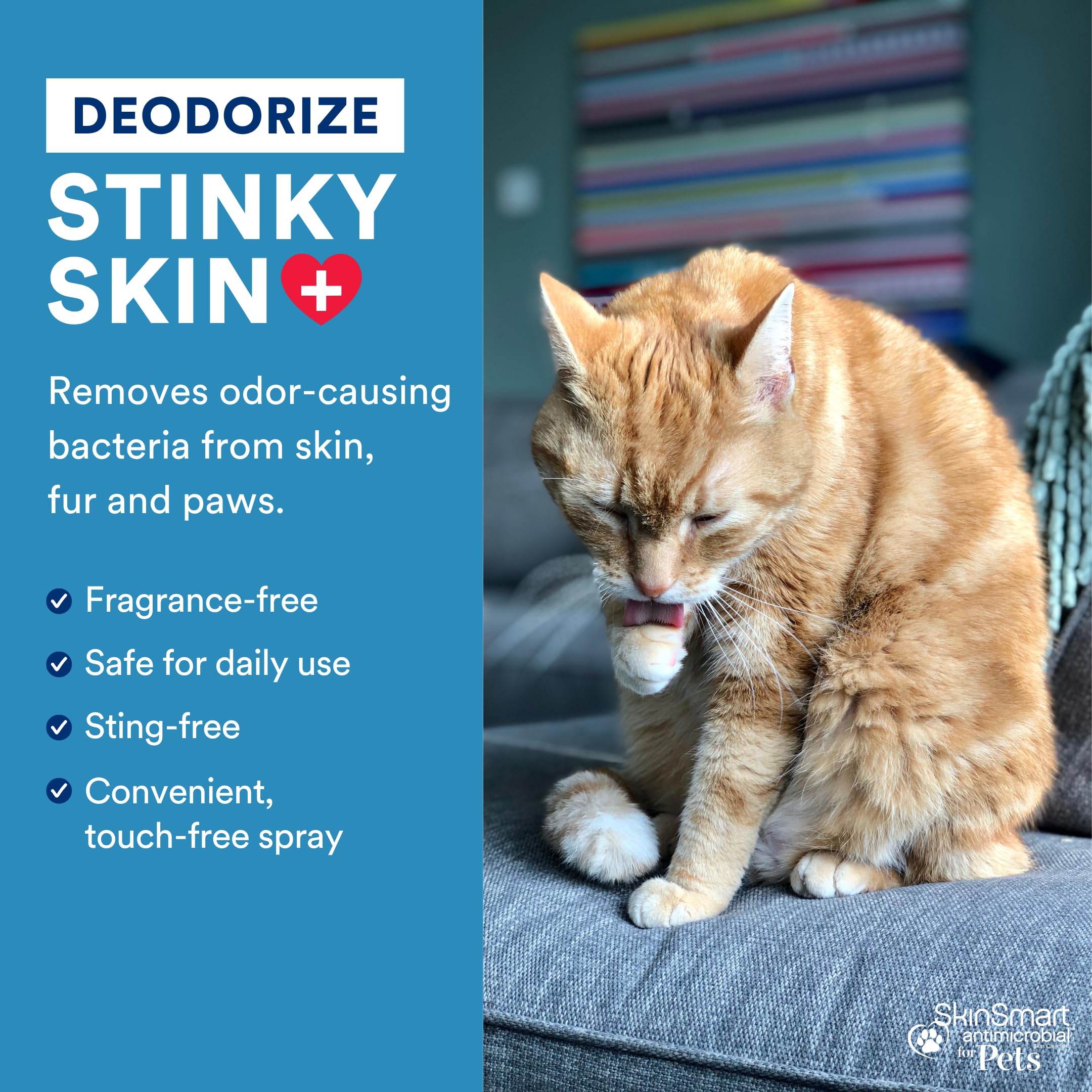 SkinSmart Antimicrobial, sin esteroides ni antibióticos, seguro para uso diario.