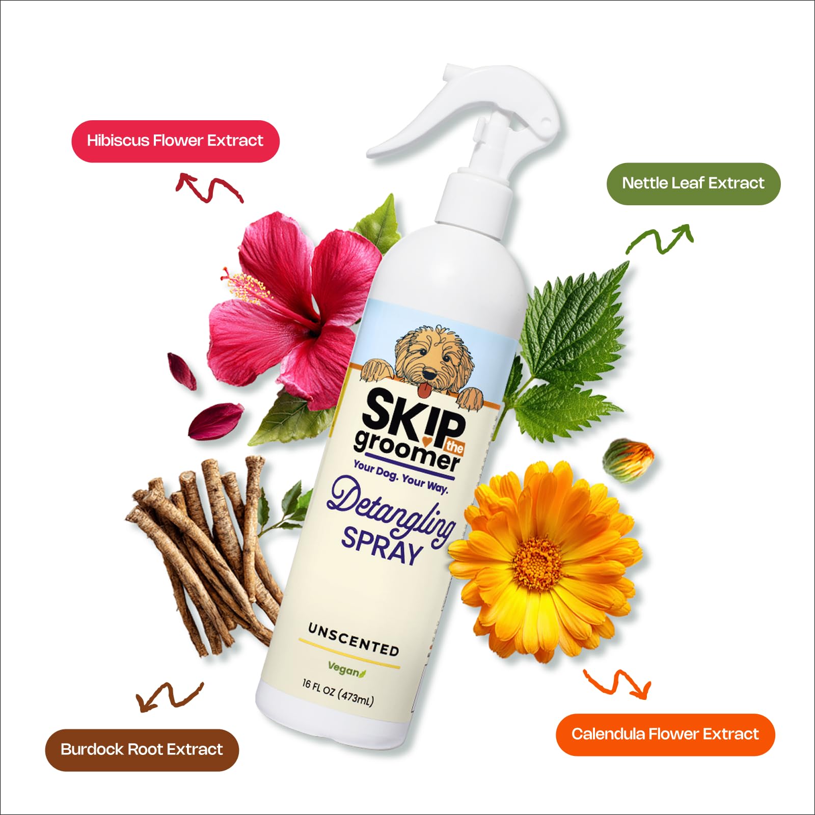 Skip the Groomer vegan cruelty-free label closeup for ethical grooming