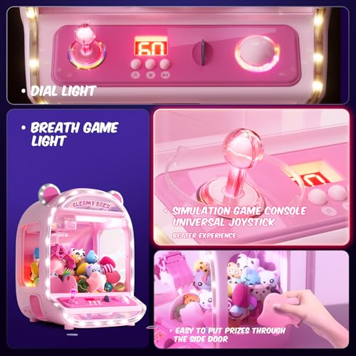 Skirfy claws machine breathing light highlights successful grabs and builds confidence during play.