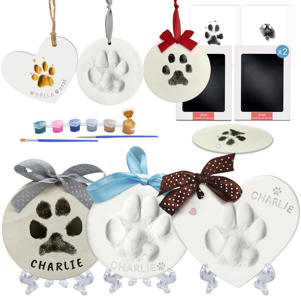 Skittypurr paw print kit open with soft clay ready for keepsake imprint.