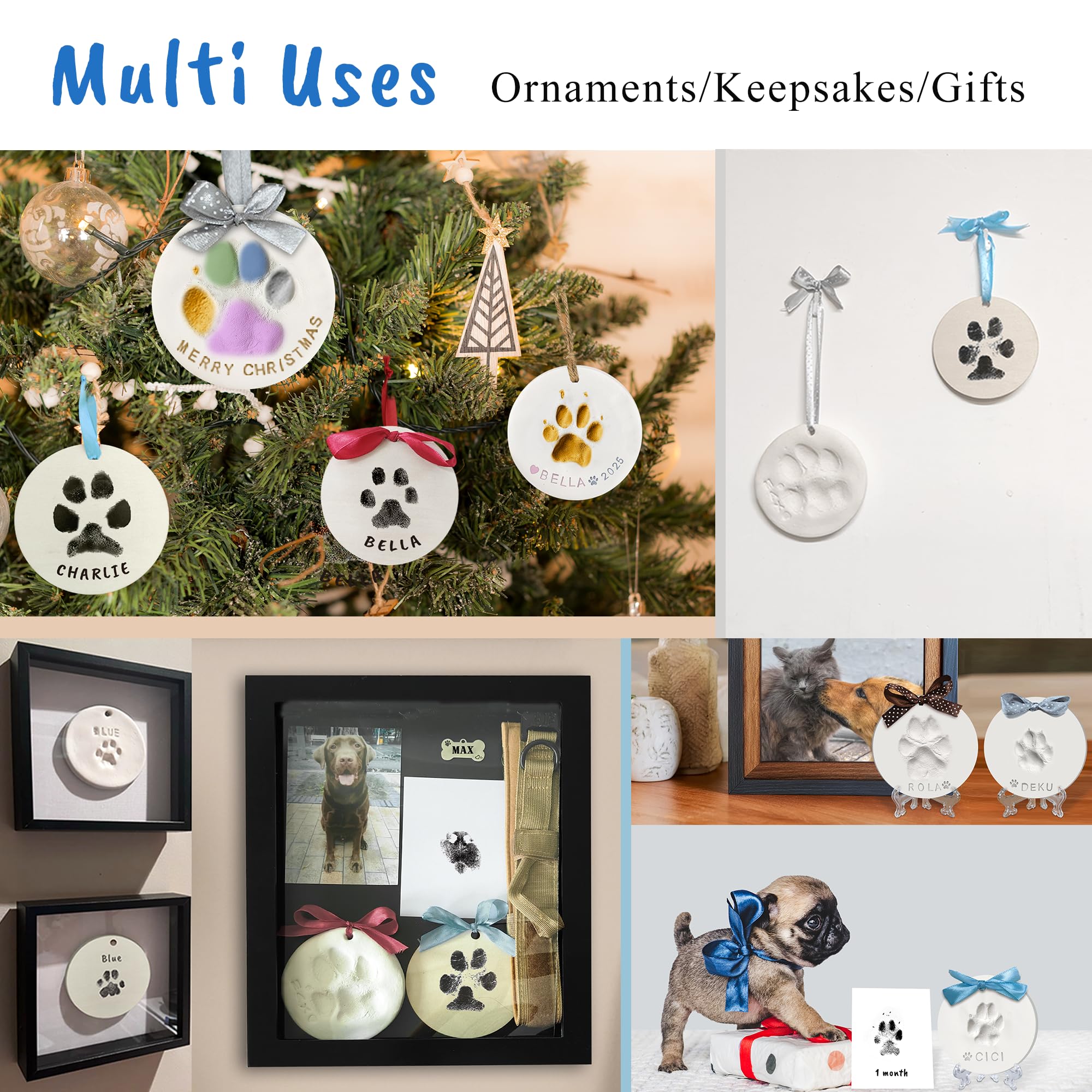 Skittypurr paw print ornaments display stands ready for easy decor