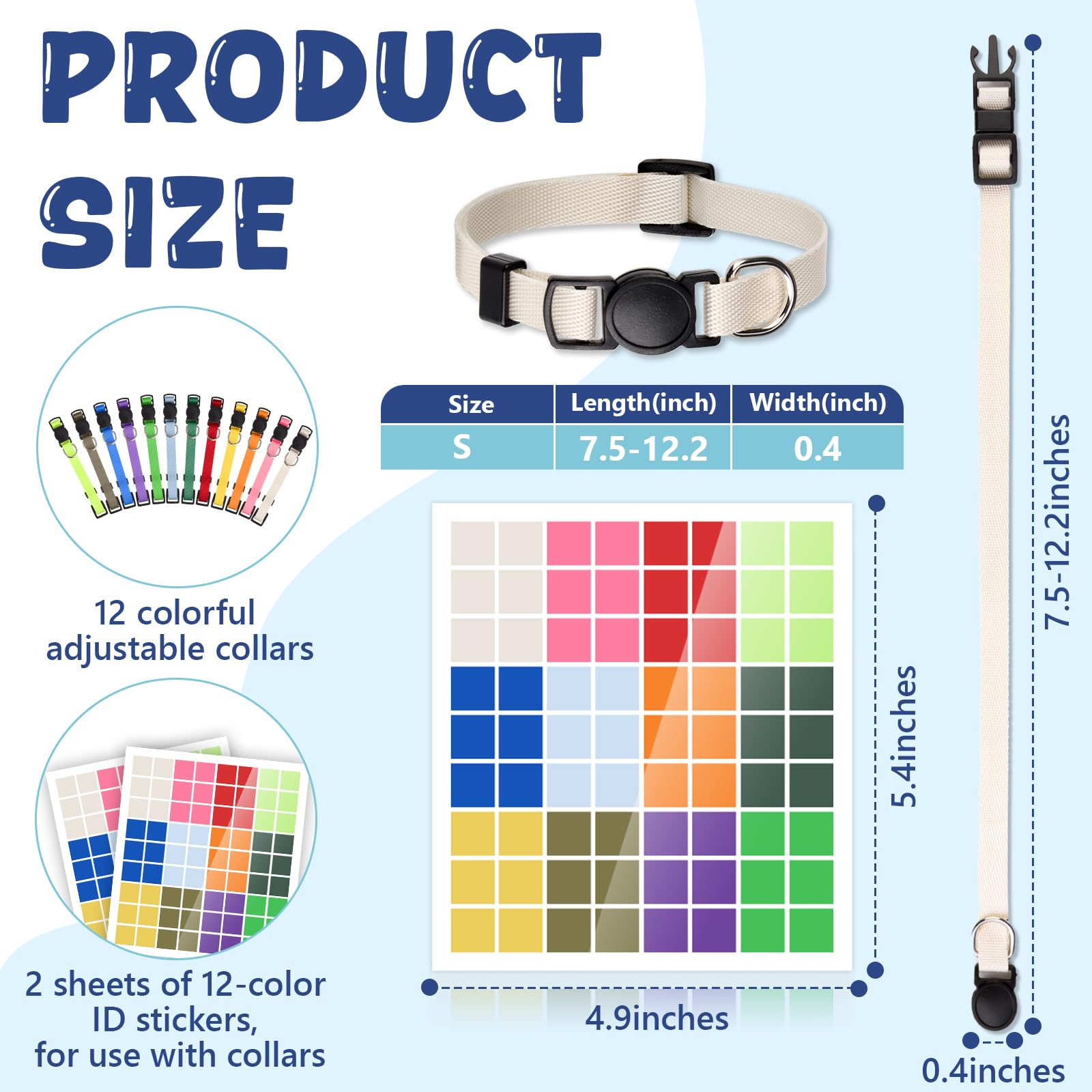 SKLENICE puppy ID stickers multi-color closeup ideal for fast litter labeling