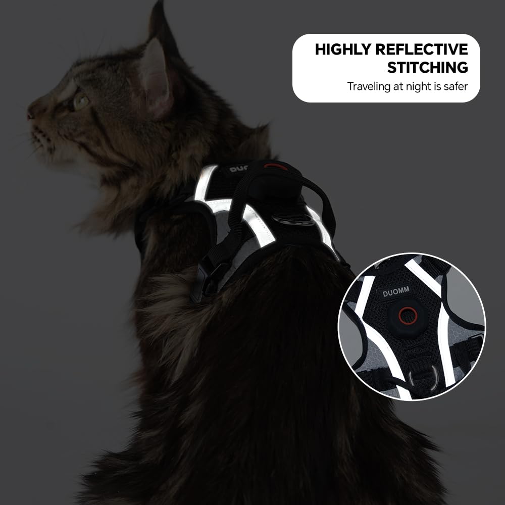 Skmeditec cat harness size chart explaining neck and chest measurements.