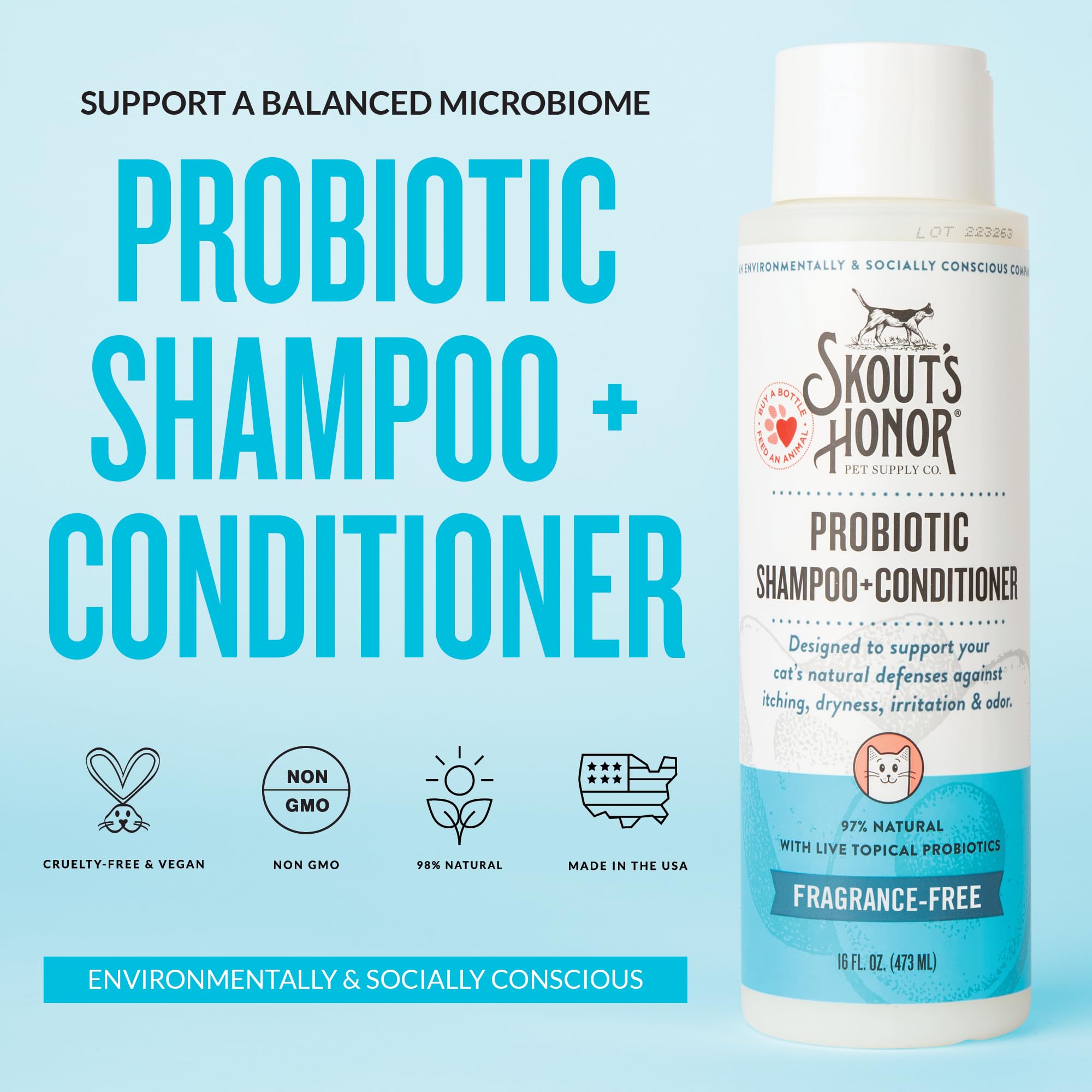 Skout's Honor avocado oil omega-3s coat-care for softer fur and reduced dryness.