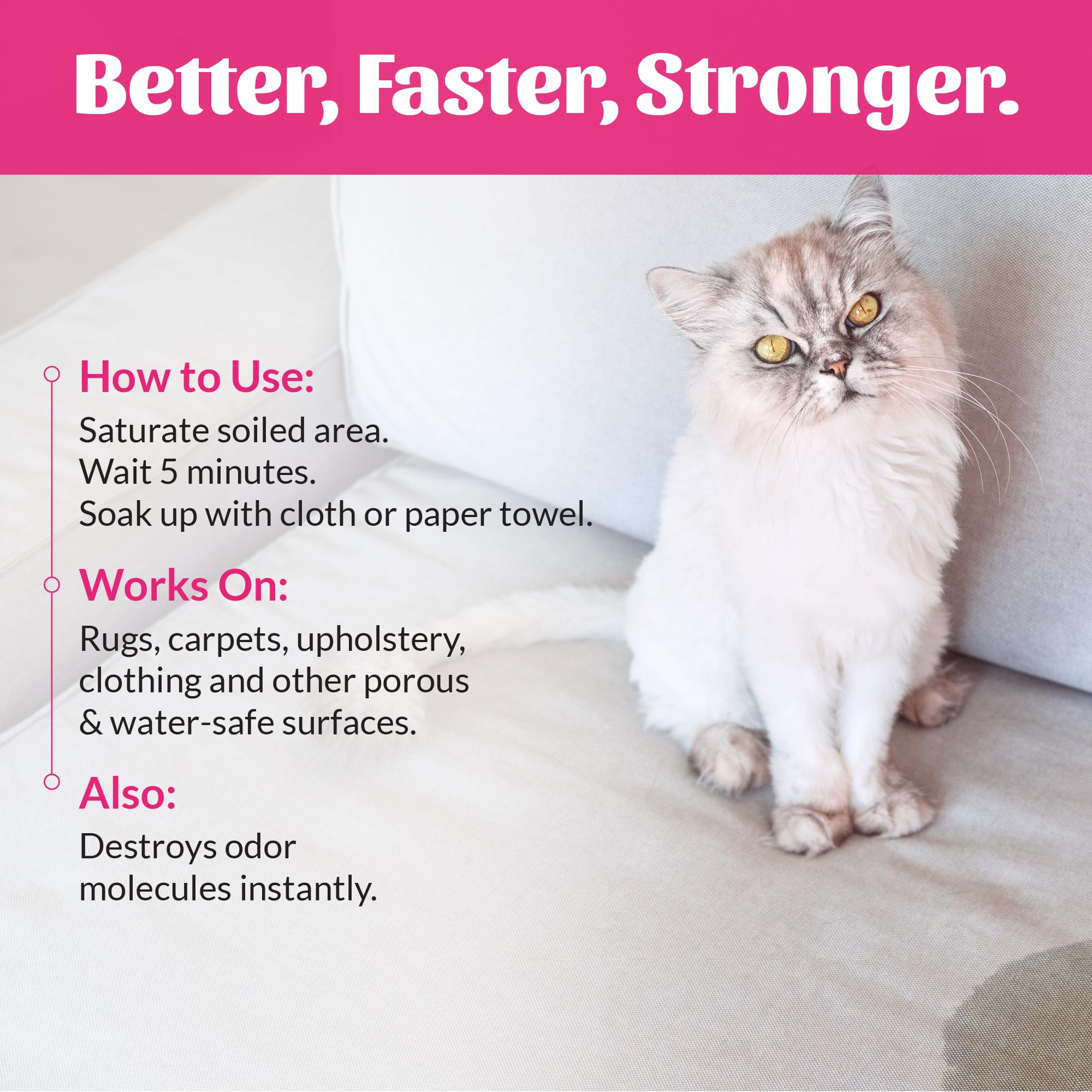 Skout's Honor Cat Severe Mess bottle label highlights eco-friendly, cruelty-free formula.