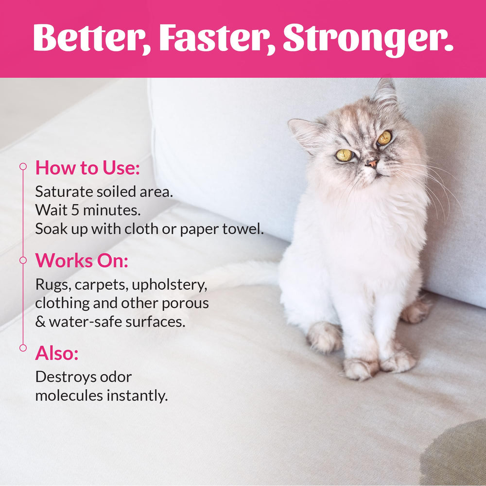 Skout's Honor Cat Severe Mess bottle label highlights eco-friendly, cruelty-free formula.