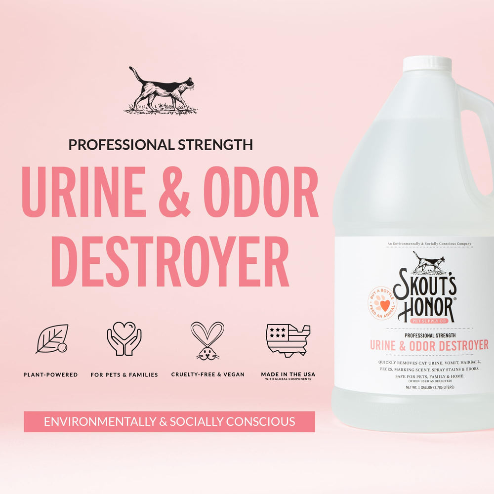 Skout's Honor label close-up highlighting plant-powered, cruelty-free formula for safe home use.