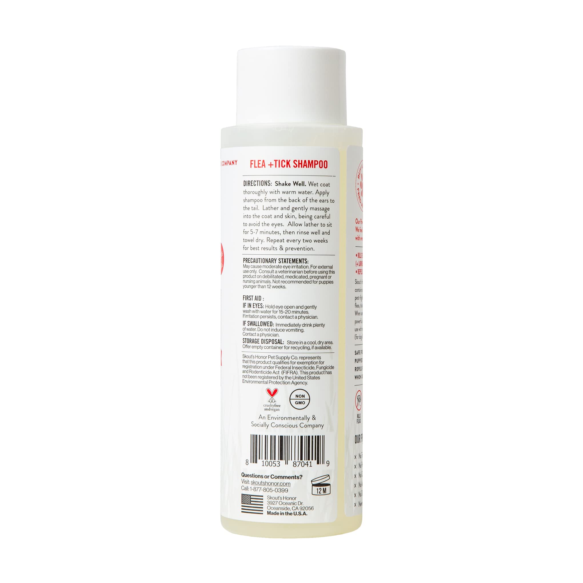 Lathering Skout's Honor shampoo on a dog's coat for tick protection