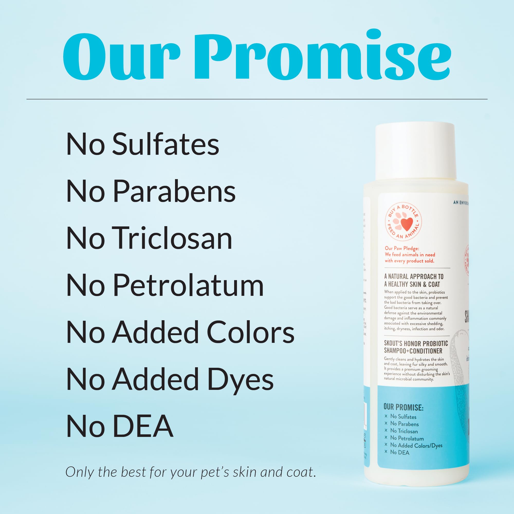 Skout's Honor fragrance-free bottle close-up emphasizes sensitive-skin friendly cleansing.