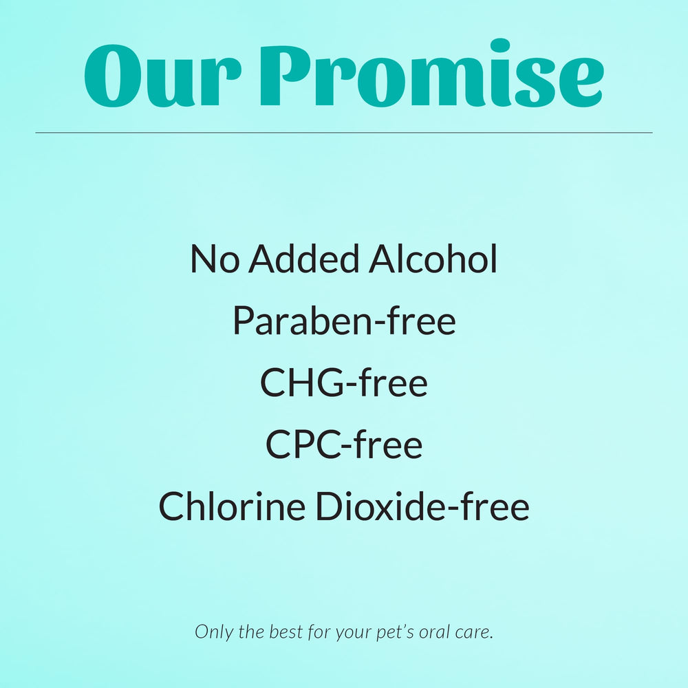 Skout's Honor Fresher Breath safe formula illustration with paw pledge concept.