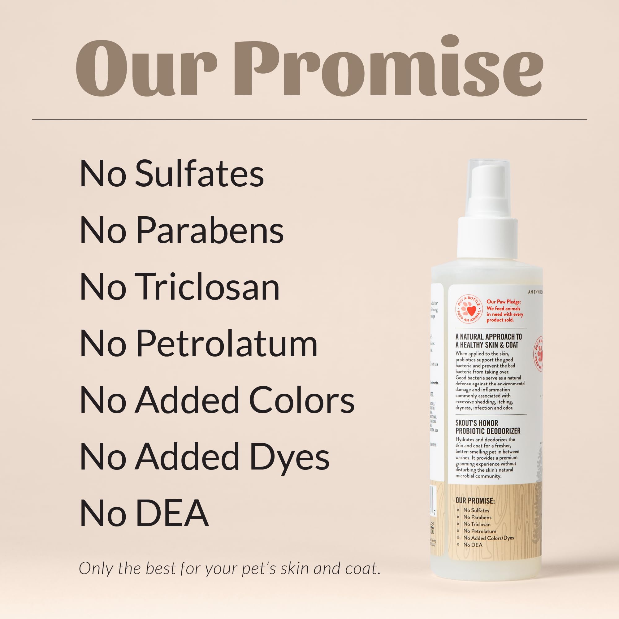 SKOUT'S HONOR paw-pledge promo image reflects giving back with purchases.