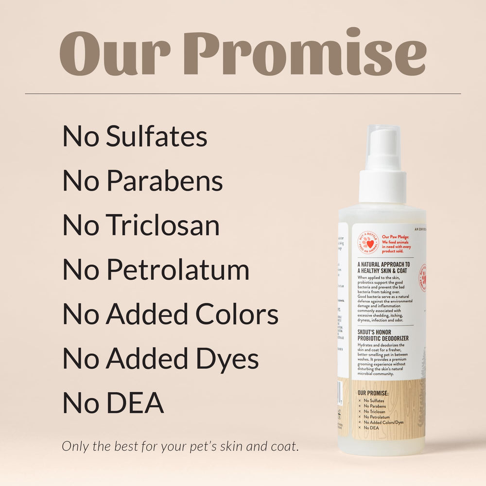 SKOUT'S HONOR paw-pledge promo image reflects giving back with purchases.