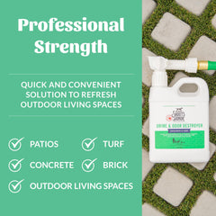 SKOUT'S HONOR Pet Urine Destroyer concrete-care image highlights deep-cleaning for stubborn stains.