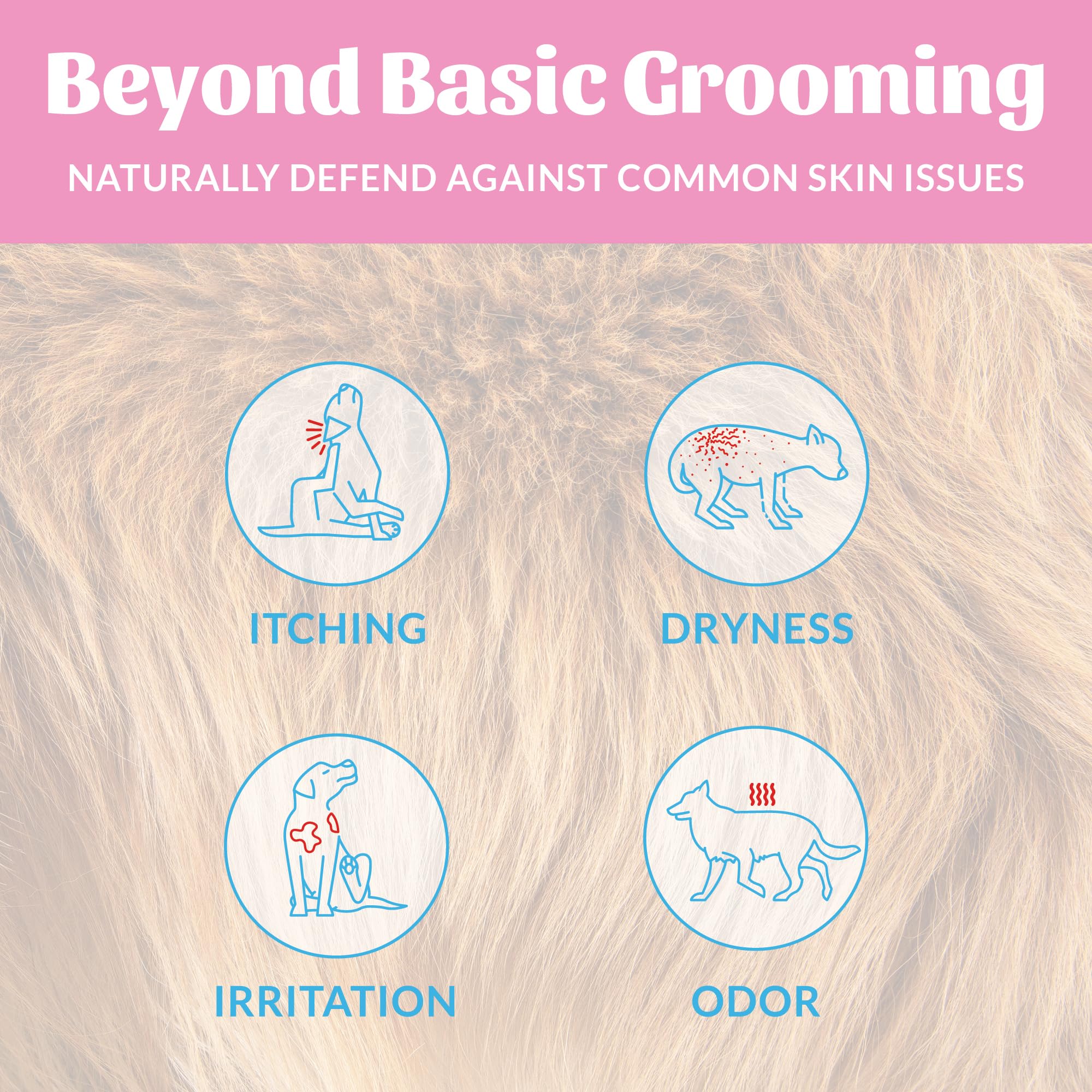 SKOUT'S HONOR label highlights avocado oil and omega-3s for coat care.