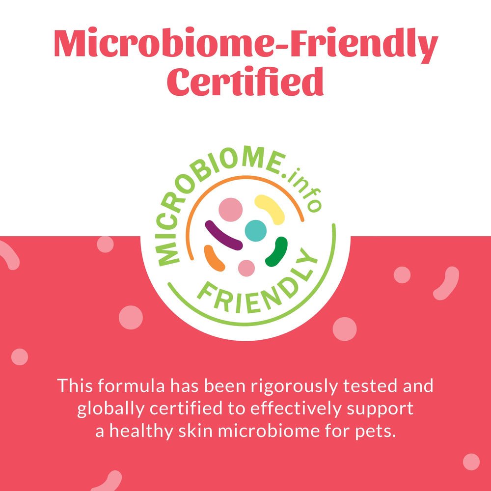 Skout's Honor cruelty-free label on probiotic dog shampoo packaging.