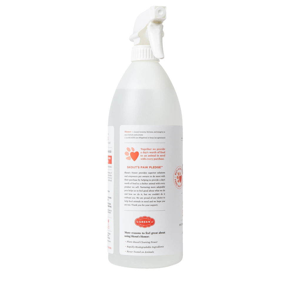 SKOUT'S HONOR Severe Mess foaming action demonstrates rapid odor removal on contact.